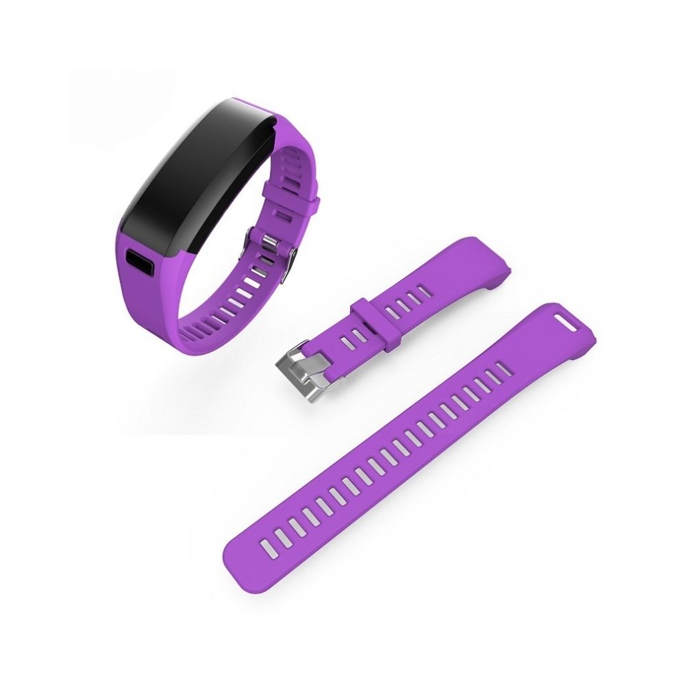 Wewoo - Bracelet pour montre connectée Dragonne Sport en silicone Garmin Vivosmart HR 1 Violet - Bracelet connecté