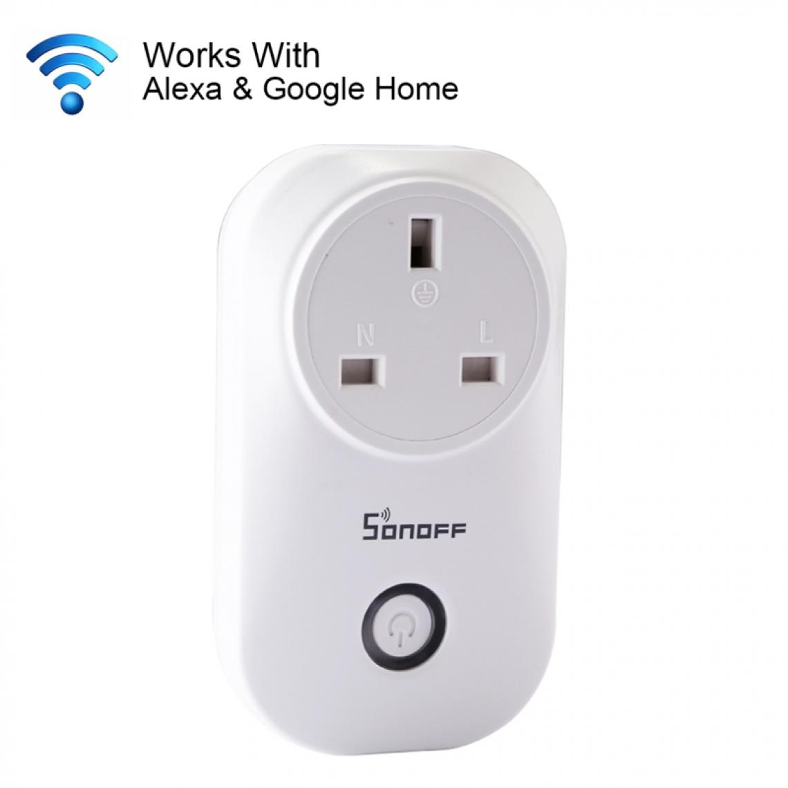 Wewoo - Prise Connectée S20-UK WiFi Smart Plug de courant Télécommande sans fil Timer Interrupteur avec Alexa et Google Home, en charge iOS Android, UK - Box domotique et passerelle