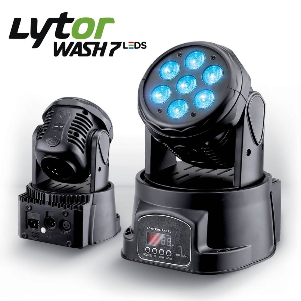 Lytor - Lyre LYTOR WASH7 LEDS DMX RVB 4W + BLANC - Effets à LED