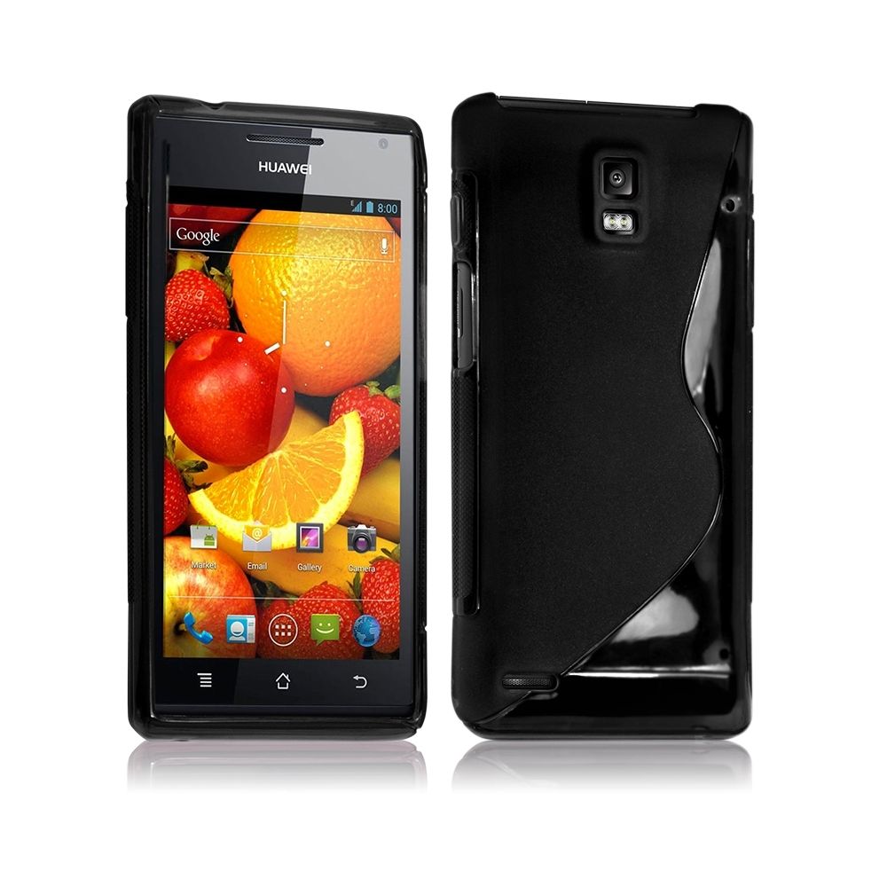 Karylax - Housse Etui Coque S-Line couleur Noir pour Huawei Ascend P1 + Film de Protection - Autres accessoires smartphone
