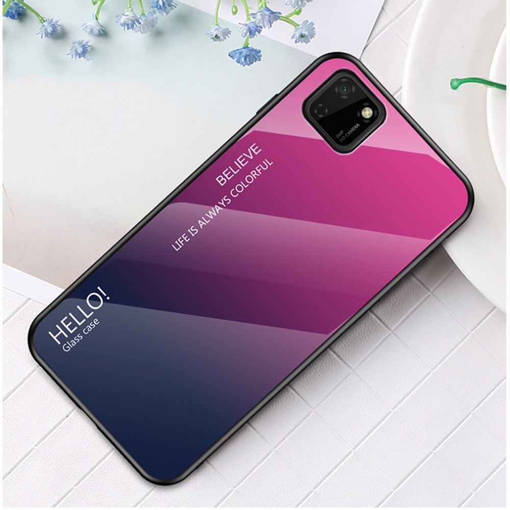 Generic - Coque en TPU dégradé de couleur rose/bleu foncé pour votre Huawei Y5P/Honor 9S - Coque, étui smartphone
