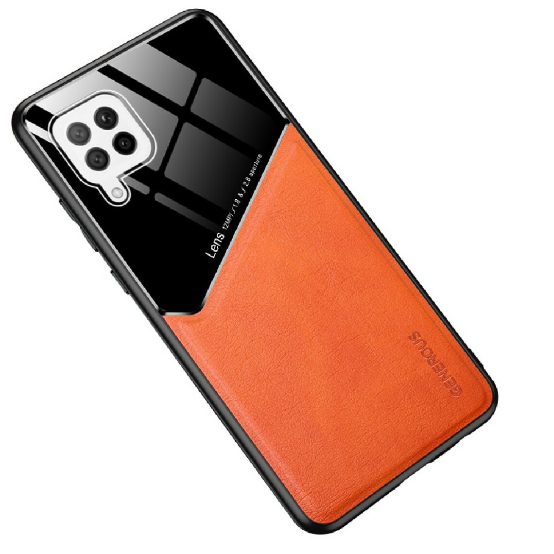 Other - Coque en TPU verre combiné enduit de feuille magnétique intégré orange pour votre Samsung Galaxy A42 5G - Coque, étui smartphone