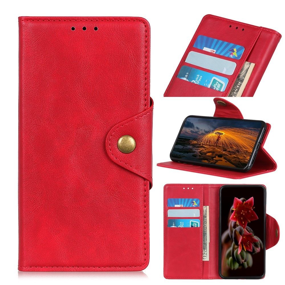 marque generique - Etui en PU avec support de couleur rouge pour votre Samsung Galaxy M30s - Coque, étui smartphone