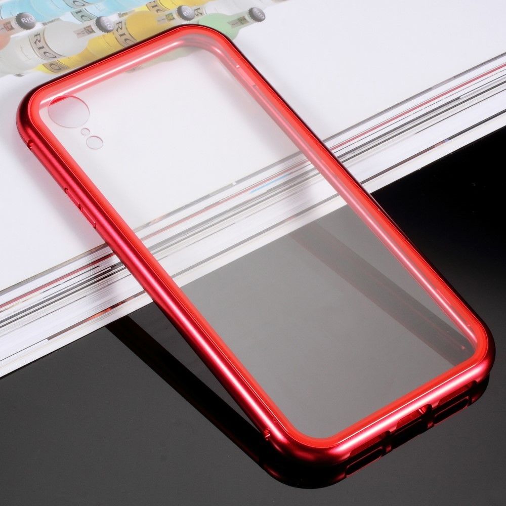 marque generique - Coque en métal cadre d'adsorption rouge pour votre Apple iPhone XR - Autres accessoires smartphone