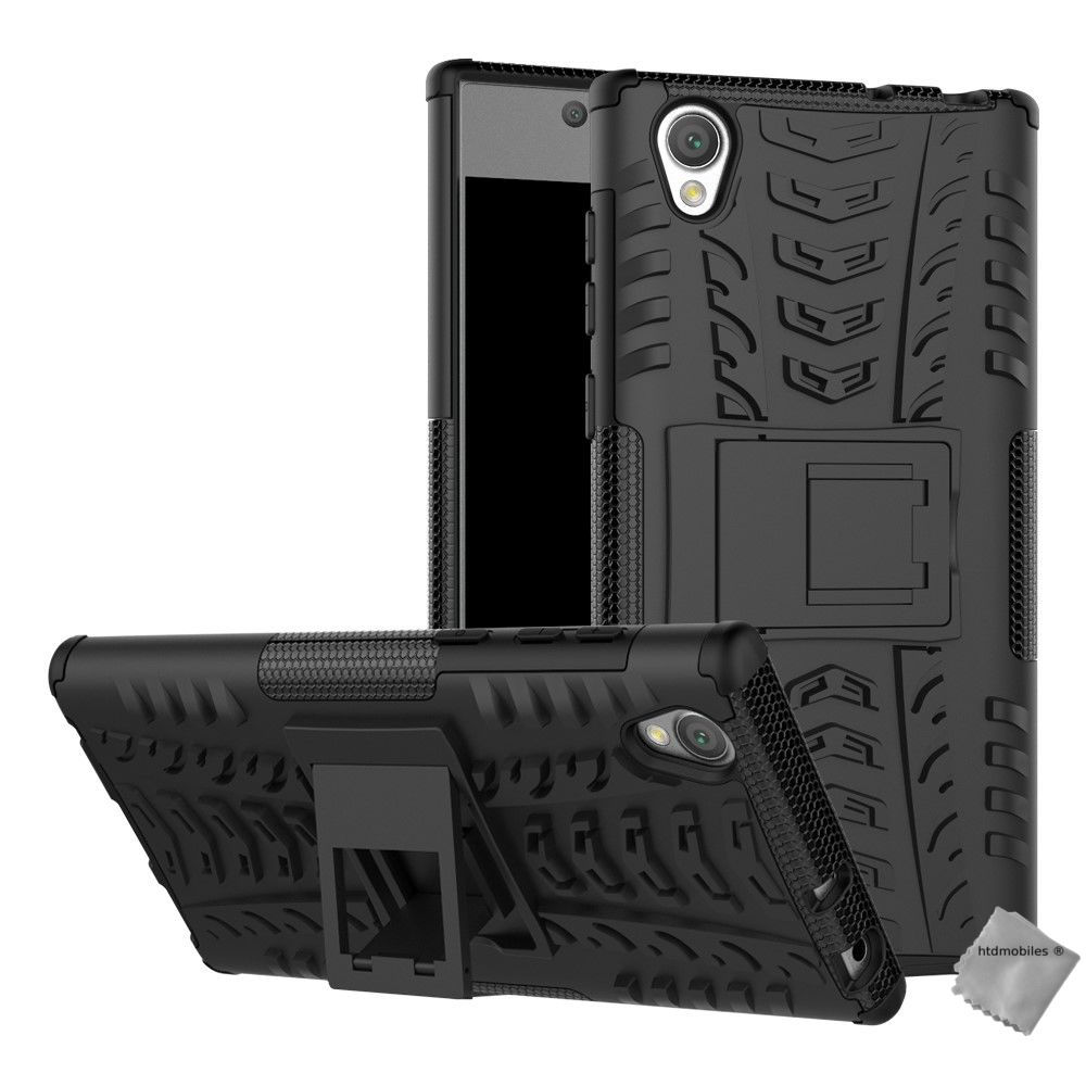 Htdmobiles - Housse etui coque rigide anti choc pour Sony Xperia L1 + film ecran - NOIR - Autres accessoires smartphone