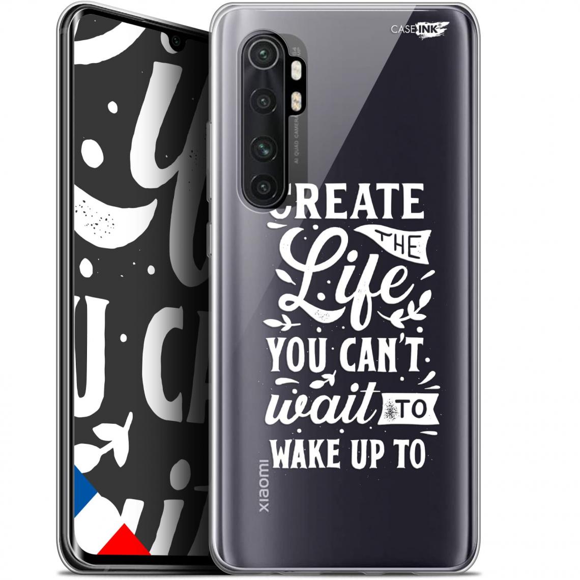 Caseink - Coque arrière Xiaomi Mi Note 10 LITE (6.4 ) Gel HD [ Nouvelle Collection - Souple - Antichoc - Imprimé en France] Wake Up Your Life - Coque, étui smartphone