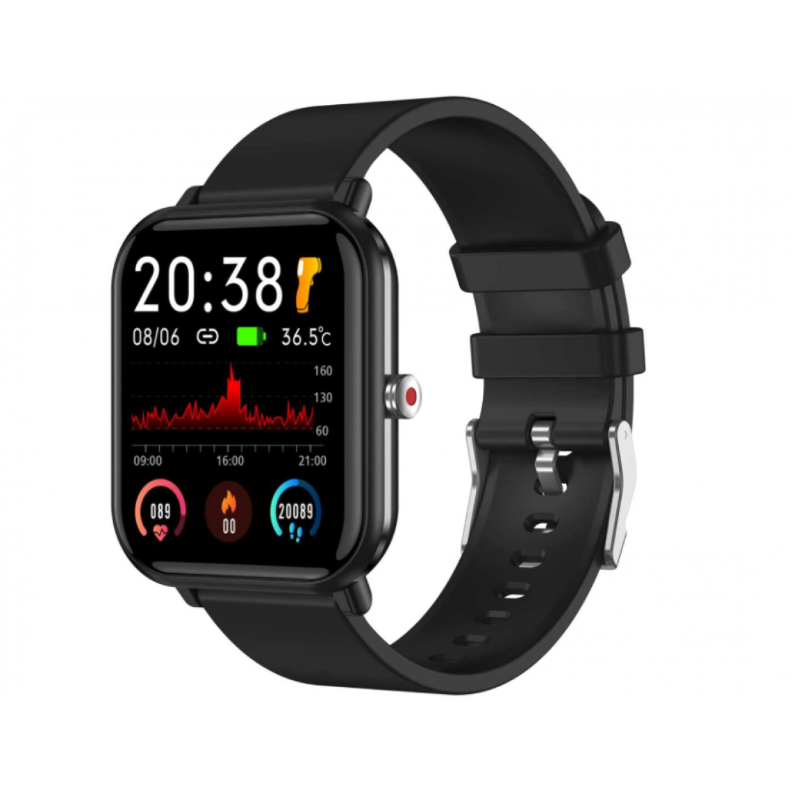 Chronotech Montres - Chronus Smart Watch, 1.7" Smart Fitness Tracker Watch Sleep Monitor Pedometer, Waterproof Smart Notification Weather Music Control Watchï¼blackï¼ - Montre connectée
