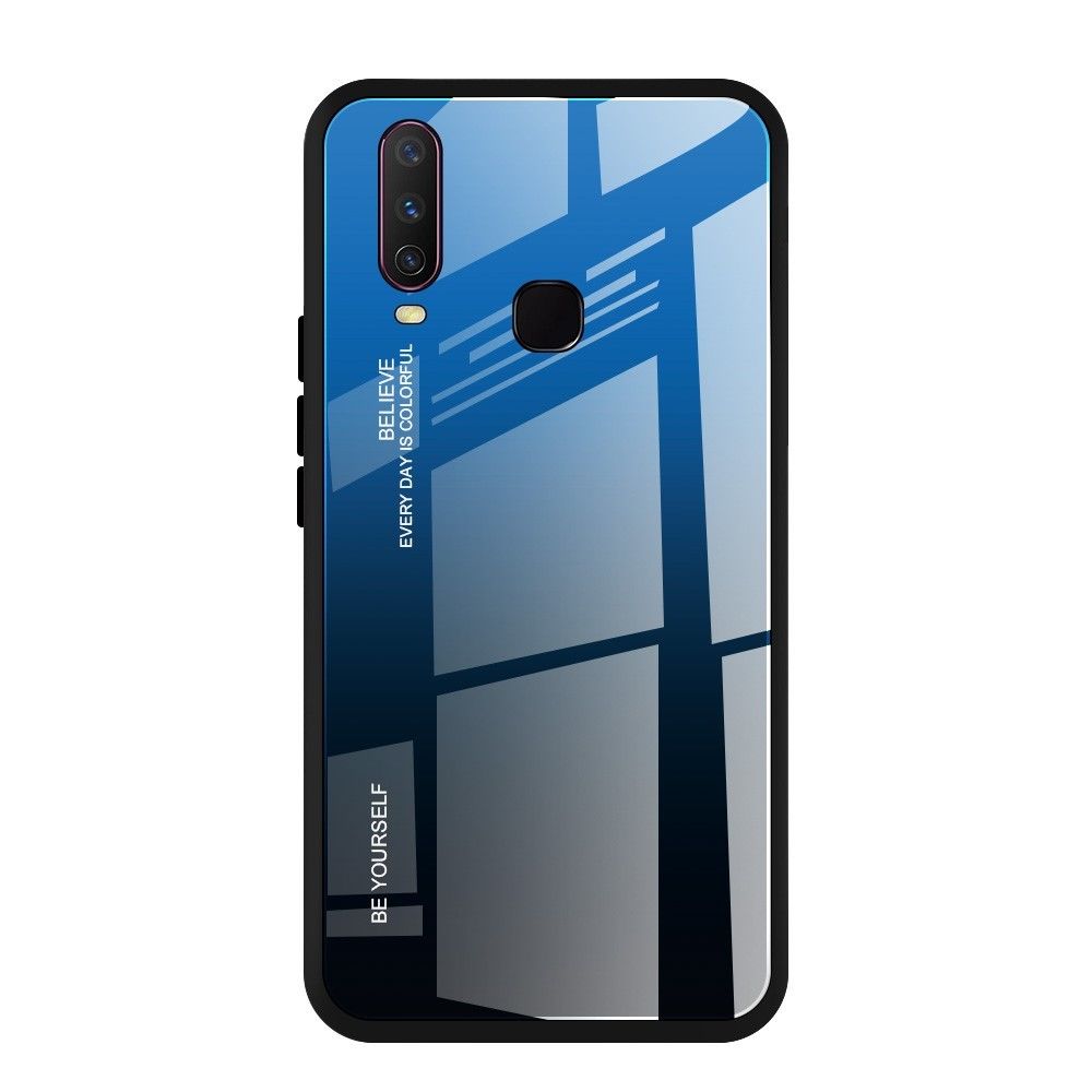marque generique - Coque en TPU combo dégradé de couleurs bleu/noir pour votre Vivo Y17 - Coque, étui smartphone