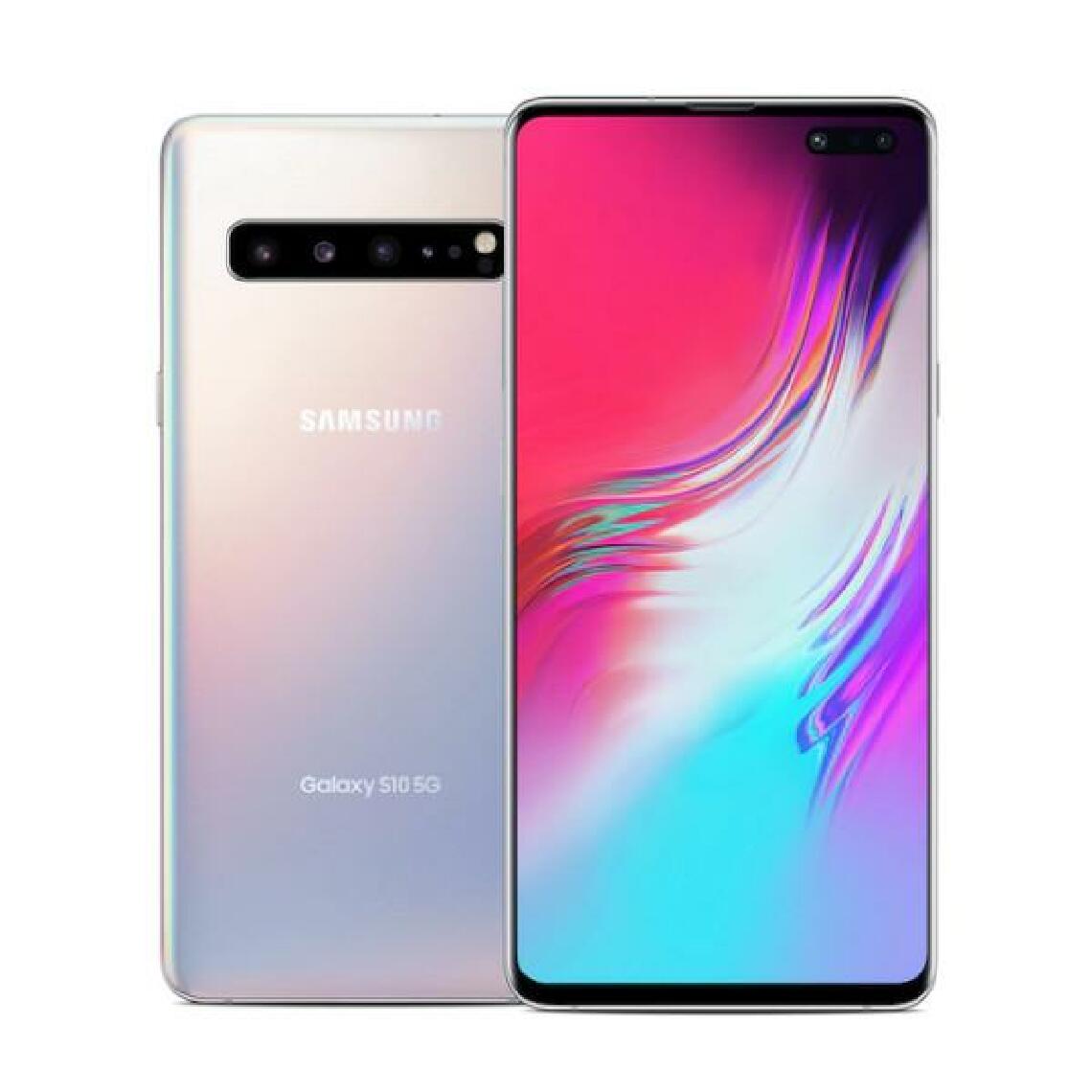 Samsung - Samsung Galaxy S10 5G 8GB/256GB Plata (Crown Silver) Dual Sim SM-G977 - Smartphone Android