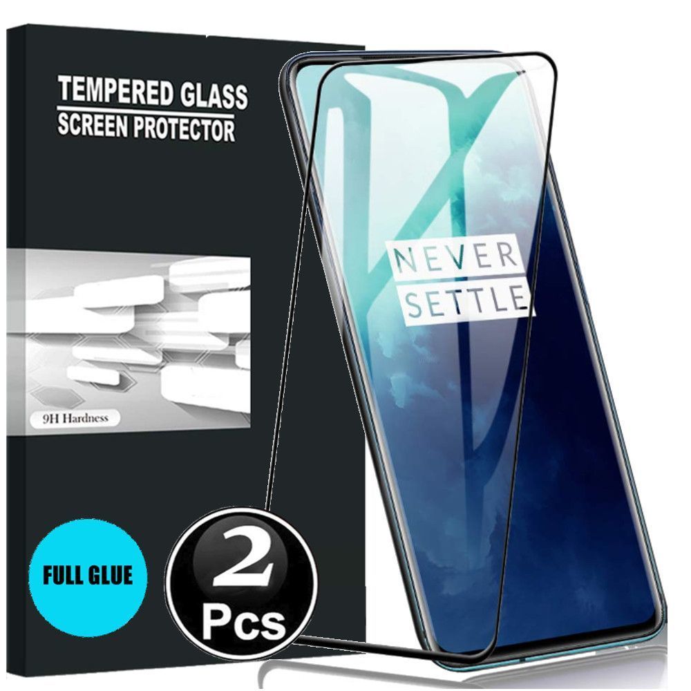 marque generique - OnePlus 7T Pro Vitre protection d'ecran en verre trempé incassable protection integrale Full 3D Tempered Glass FULL GLUE - [X2-Noir] - Autres accessoires smartphone