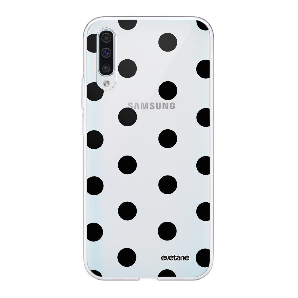 Evetane - Coque Samsung Galaxy A70 360 intégrale transparente Pois Noir Ecriture Tendance Design Evetane. - Coque, étui smartphone
