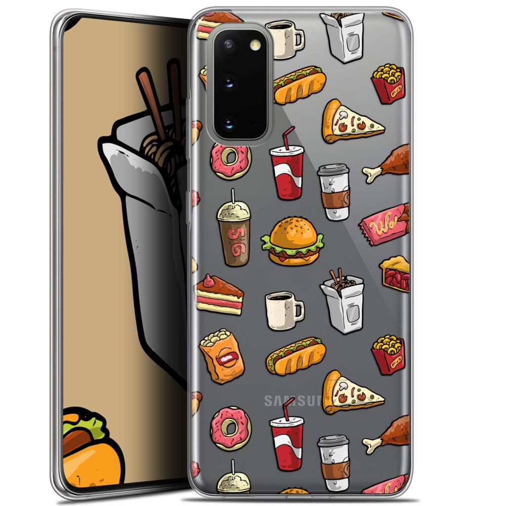 Caseink - Coque Pour Samsung Galaxy S20 (6.2 ) [Gel HD Collection Foodie Design Fast Food - Souple - Ultra Fin - Imprimé en France] - Coque, étui smartphone