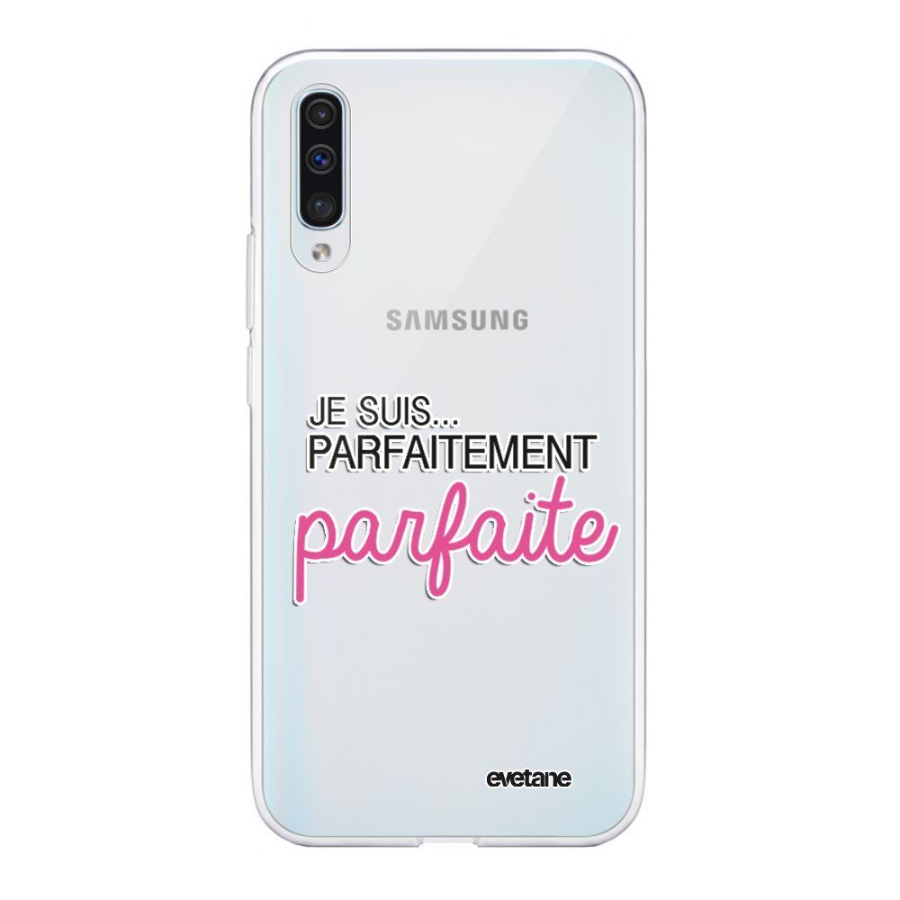 Evetane - Coque Samsung Galaxy A50 360 intégrale transparente Je suis parfaitement parfaite Ecriture Tendance Design Evetane. - Coque, étui smartphone