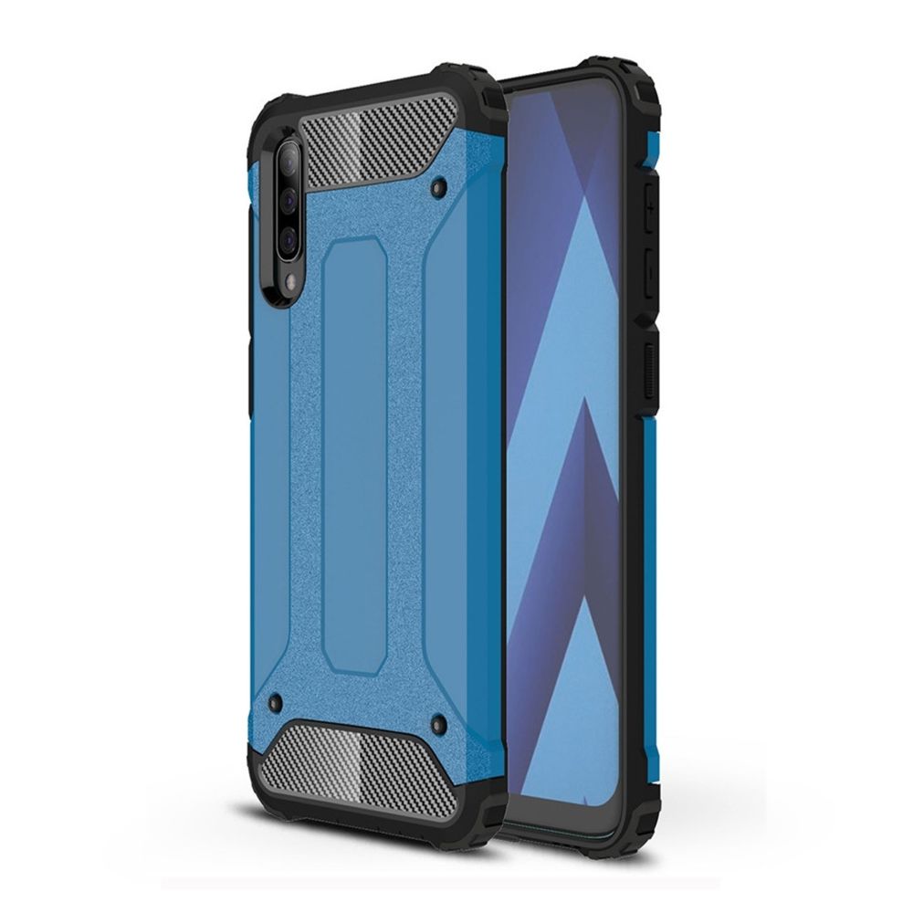 Wewoo - Coque Renforcée Étui combiné TPU + PC pour Galaxy A50 bleu - Coque, étui smartphone