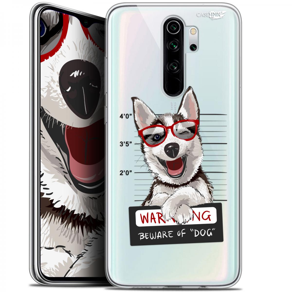 Caseink - Coque arrière Xiaomi Redmi Note 8 PRO (6.5 ) Gel HD [ Nouvelle Collection - Souple - Antichoc - Imprimé en France] Beware The Husky Dog - Coque, étui smartphone
