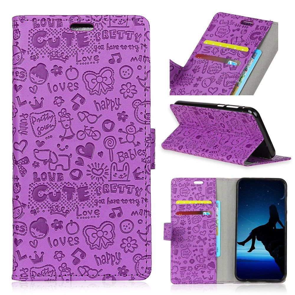 marque generique - Etui en PU couleur violet pour votre Nokia 3.1 - Autres accessoires smartphone