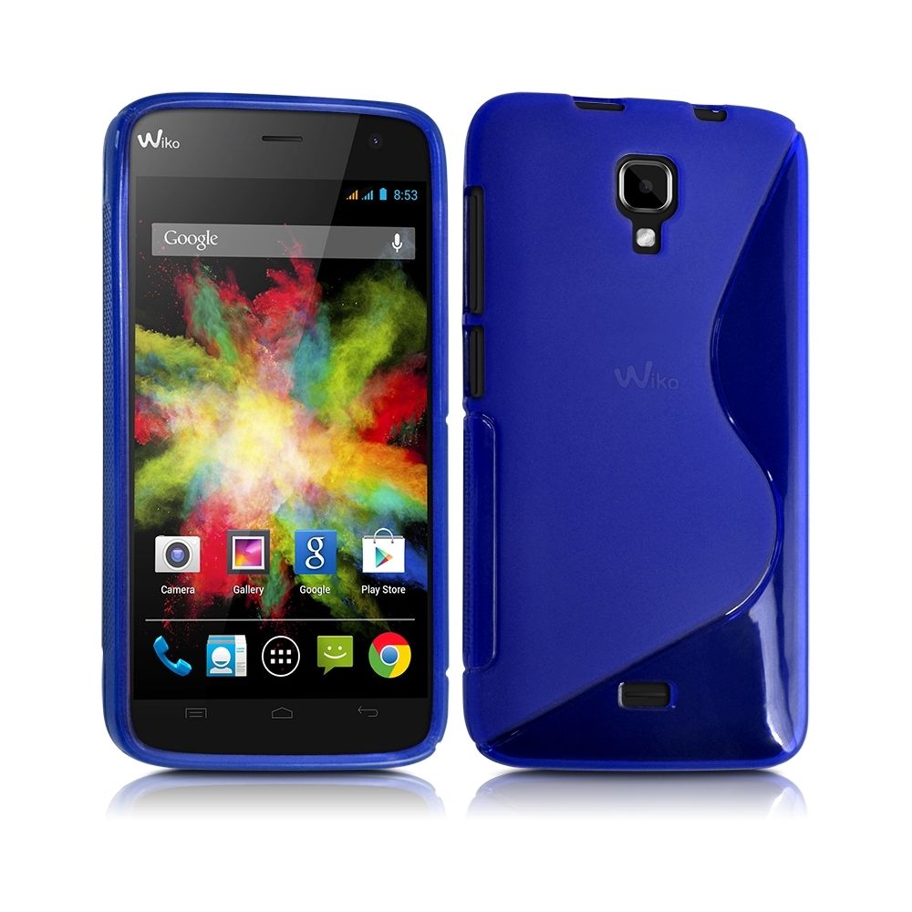 Karylax - Housse Etui Coque S-Line Translucide Bleu pour Wiko Bloom + Film de Protection - Autres accessoires smartphone