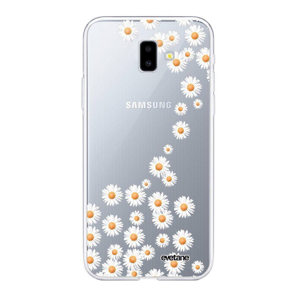 Evetane - Coque Samsung Galaxy J6 Plus 2018 souple transparente Marguerite Motif Ecriture Tendance Evetane. - Coque, étui smartphone