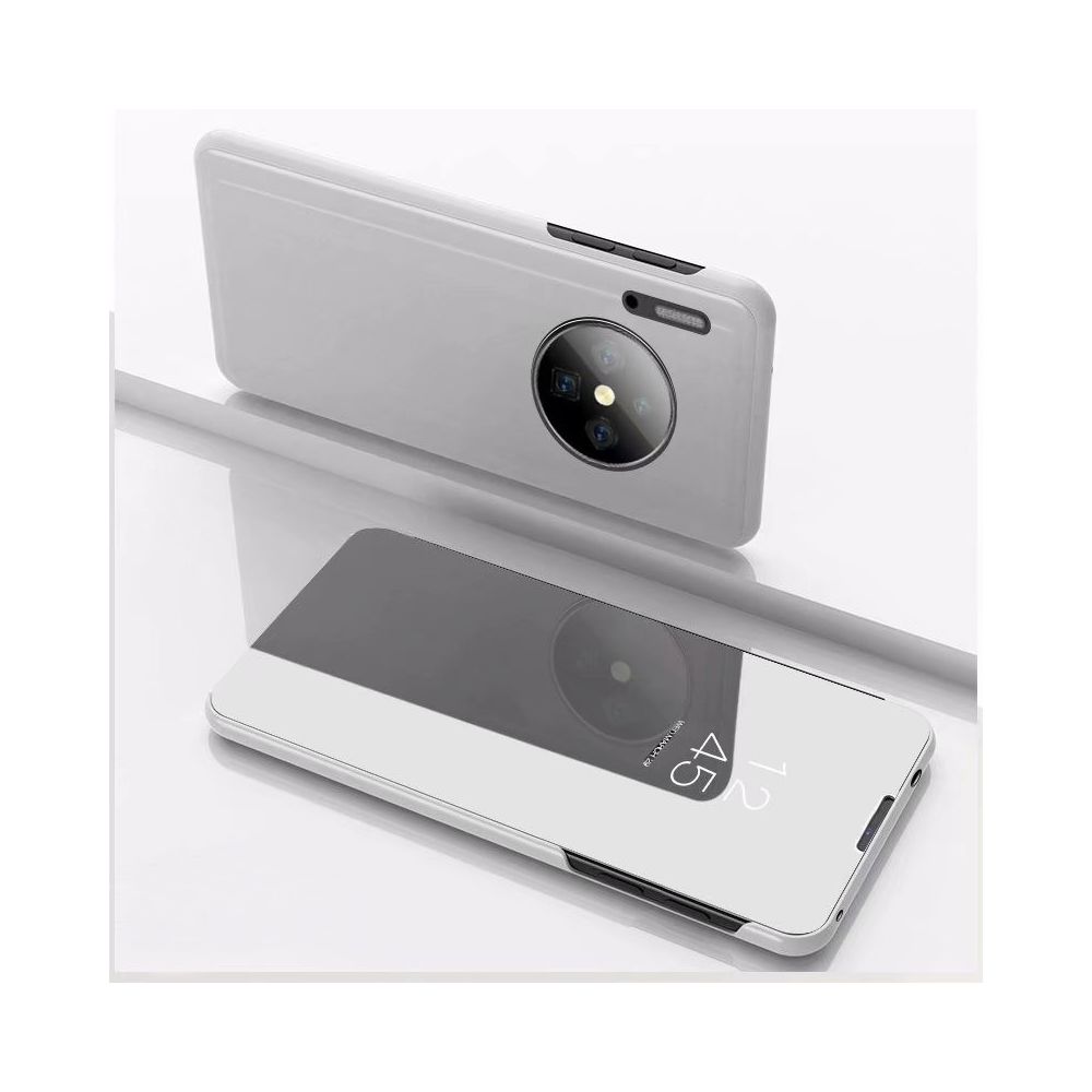 Wewoo - Coque Rigide Pour Huawei Mate 30 Pro Plating Mirror Flip et Left Flip Cover with Bracket Holster Silver - Coque, étui smartphone
