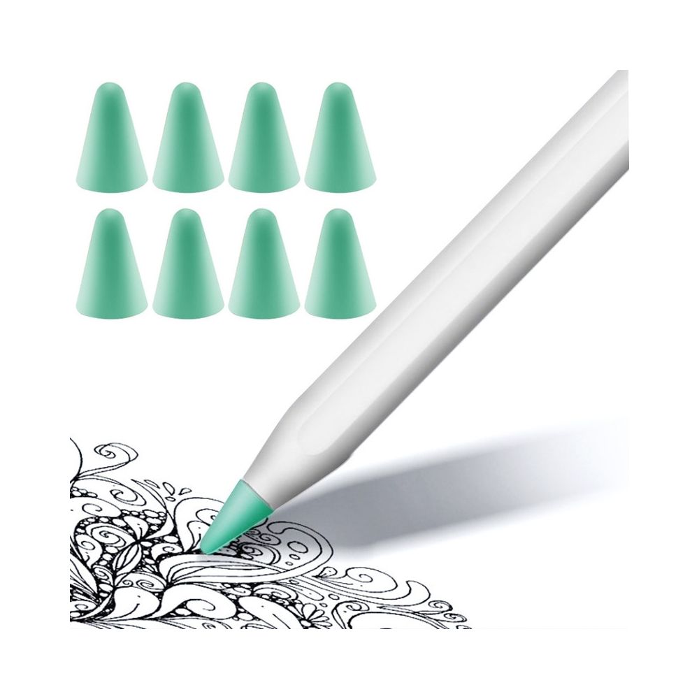 Wewoo - Protège-plumes résistant à l'usure pour PC à crayons anti-glisseanti-glisse8 PCS 1/2 Vert menthe - Autres accessoires smartphone