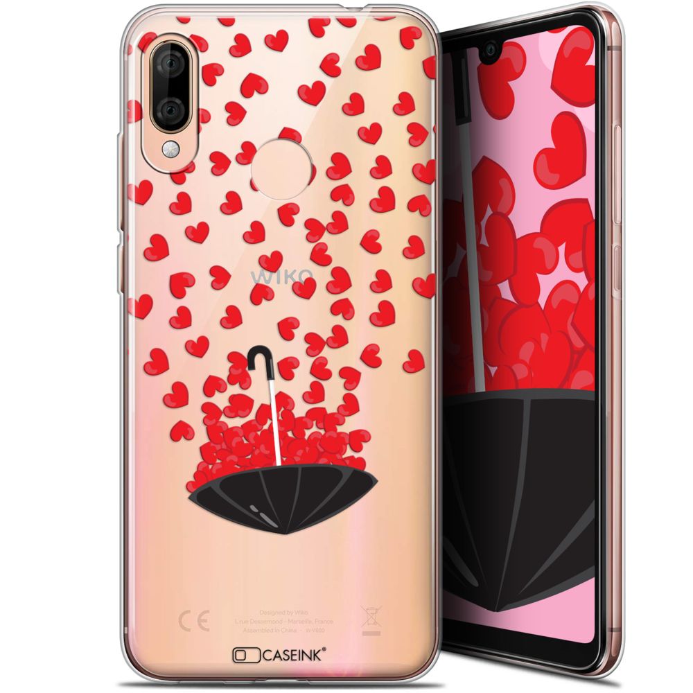 Caseink - Coque Pour Wiko View 3 LITE (6.09 ) [Gel HD Collection Love Saint Valentin Design Parapluie d'Amour - Souple - Ultra Fin - Imprimé en France] - Coque, étui smartphone