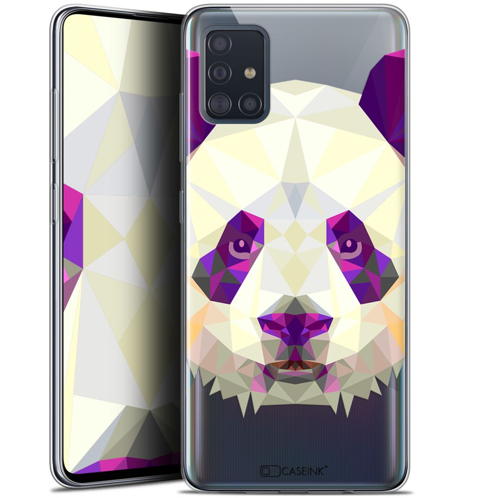 Caseink - Coque Pour Samsung Galaxy A51 (A515) (6.5 ) [Gel HD Polygon Series Animal - Souple - Ultra Fin - Imprimé en France] Panda - Coque, étui smartphone