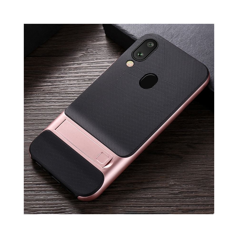 Wewoo - Coque Pour Galaxy A30 Plaid Texture Antidérapant TPU + PC Case avec Support Rose Gold - Coque, étui smartphone