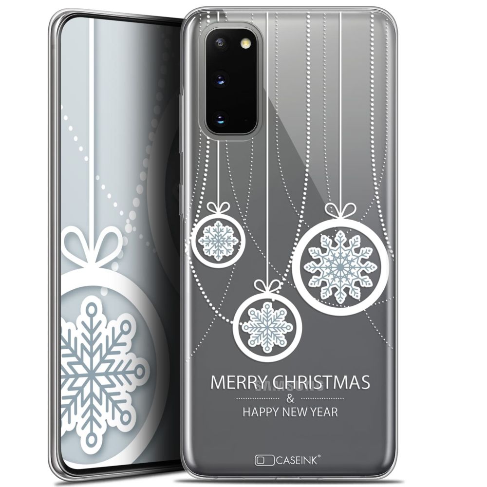 Caseink - Coque Pour Samsung Galaxy S20 (6.2 ) [Gel HD Collection Noël 2017 Design Christmas Balls - Souple - Ultra Fin - Imprimé en France] - Coque, étui smartphone