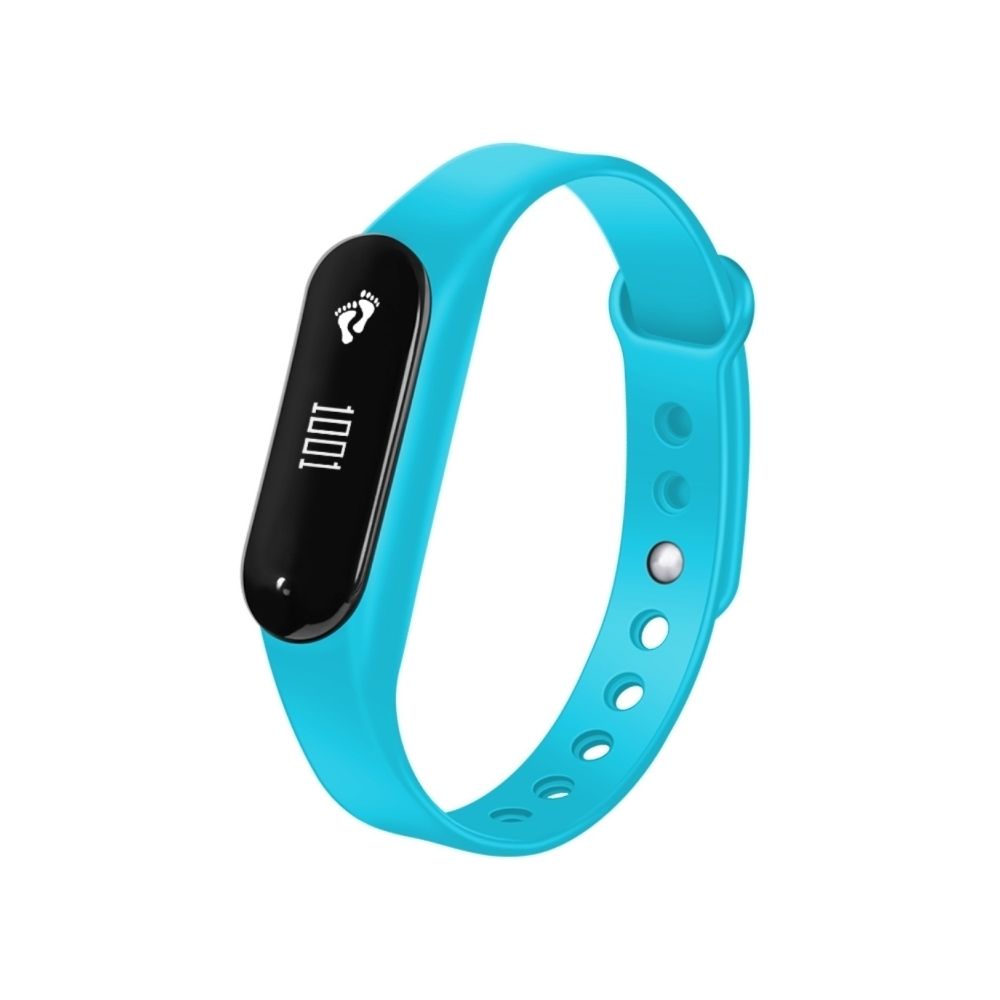 Wewoo - Bracelet connecté bleu 0,69 pouces OLED Bluetooth Smart Display, Moniteur de fréquence cardiaque de / Podomètre / Appels Rappel / de sommeil / sédentaire / Alarme / Anti-perte, Compatible avec Android et iOS Téléphones - Bracelet connecté