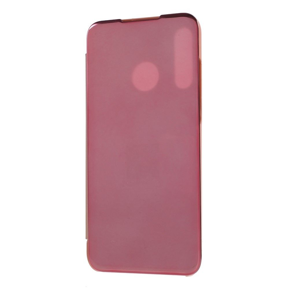marque generique - Etui en PU surface miroir avec fenêtre de visualisation et support or rose pour votre Huawei P30 Lite/Nova 4e - Coque, étui smartphone