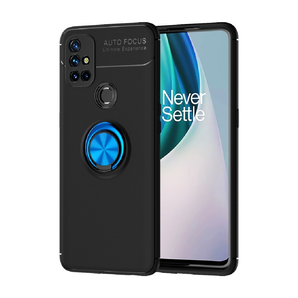 Other - Coque en TPU avec béquille à 360° et feuille magnétique intégrée noir/bleu pour votre OnePlus Nord N10 5G - Coque, étui smartphone