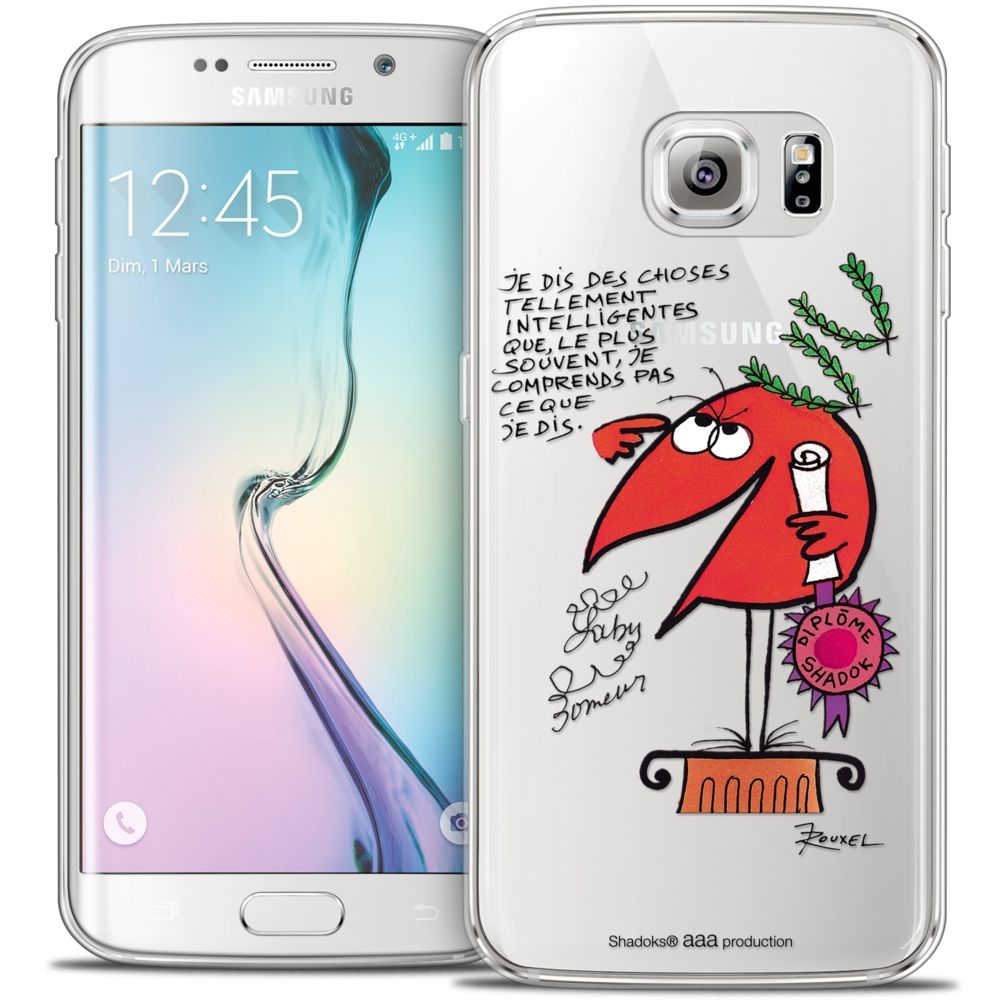 Caseink - Coque Housse Etui Samsung Galaxy S6 Edge [Crystal HD Collection Les Shadoks ? Design Intelligent - Rigide - Ultra Fin - Imprimé en France] - Coque, étui smartphone