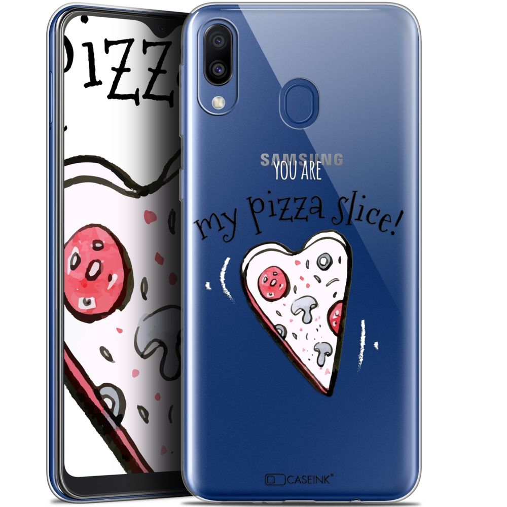 Caseink - Coque Pour Samsung Galaxy M20 (6.3 ) [Gel HD Collection Love Saint Valentin Design My Pizza Slice - Souple - Ultra Fin - Imprimé en France] - Coque, étui smartphone