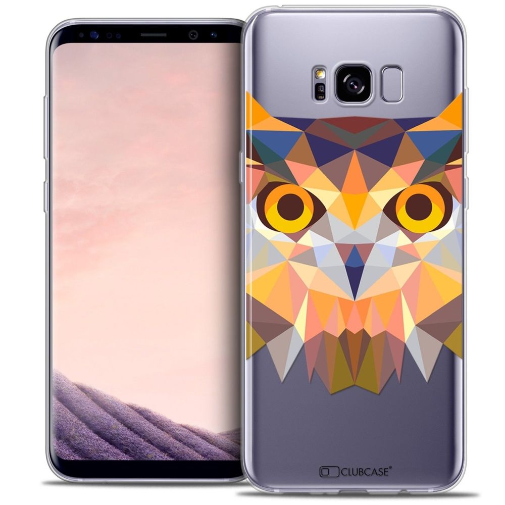 Caseink - Coque Housse Etui Samsung Galaxy S8 (G950) [Crystal Gel HD Polygon Series Animal - Souple - Ultra Fin - Imprimé en France] Hibou - Coque, étui smartphone