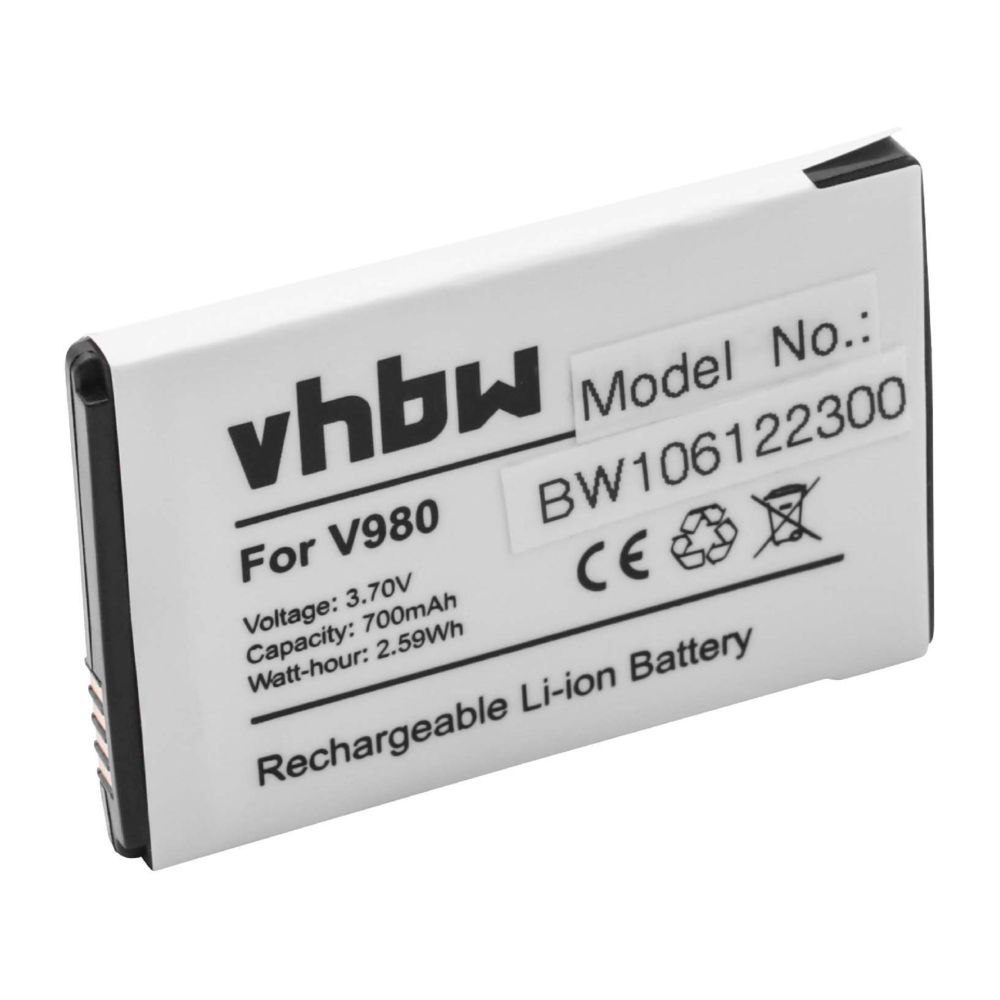 Vhbw - vhbw Batterie remplacement compatible avec Motorola V235, V360, V361, V980, V1050 , V1075, Wilder, Q 9h (700mAh, 3.7V, Li-Ion) - Batterie téléphone
