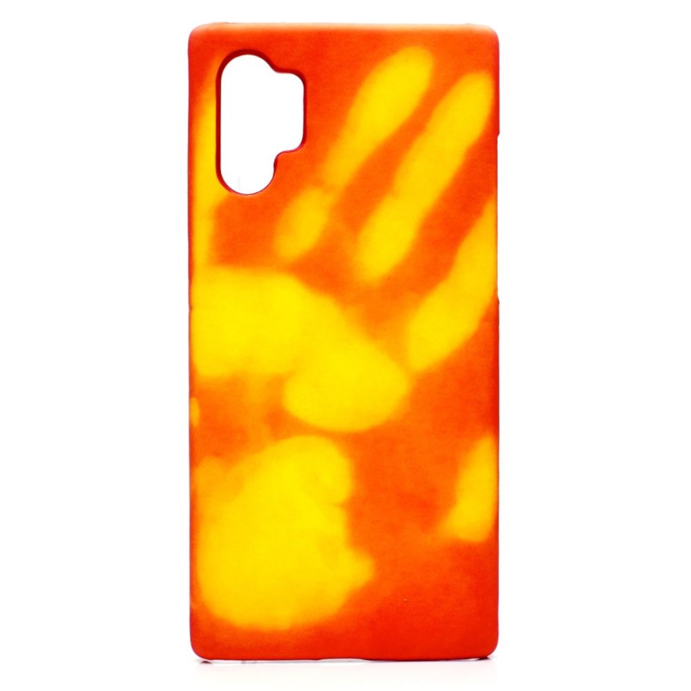 Wewoo - Housse Étui Coque Coller la peau + PC capteur de décoloration thermique de protection arrière pour Galaxy Note 10+ rouge devient jaune - Coque, étui smartphone