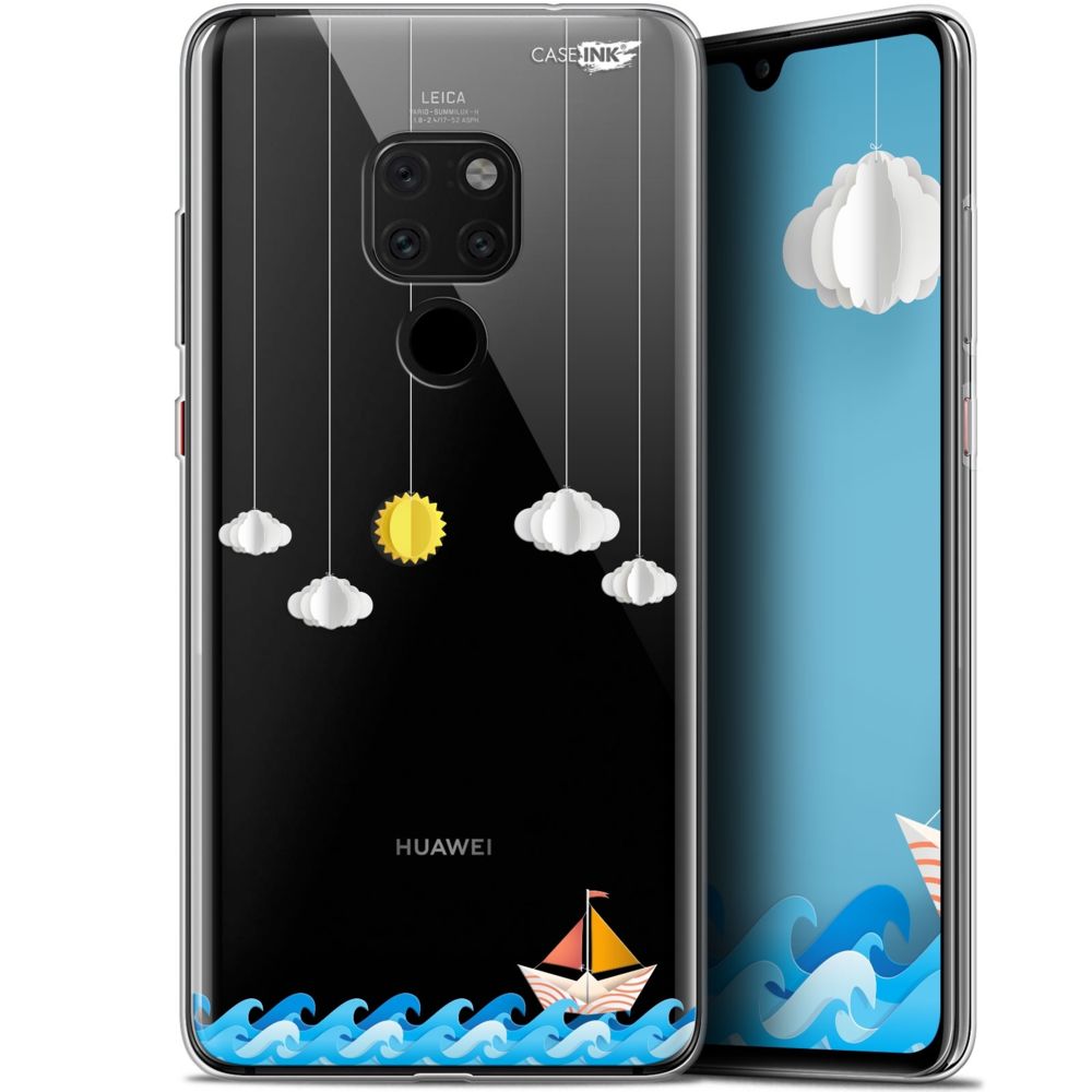 Caseink - Coque arrière Huawei Mate 20 (6.5 ) Crystal Gel HD [ Nouvelle Collection - Souple - Antichoc - Imprimé en France] Petit Bateau en Mer - Coque, étui smartphone
