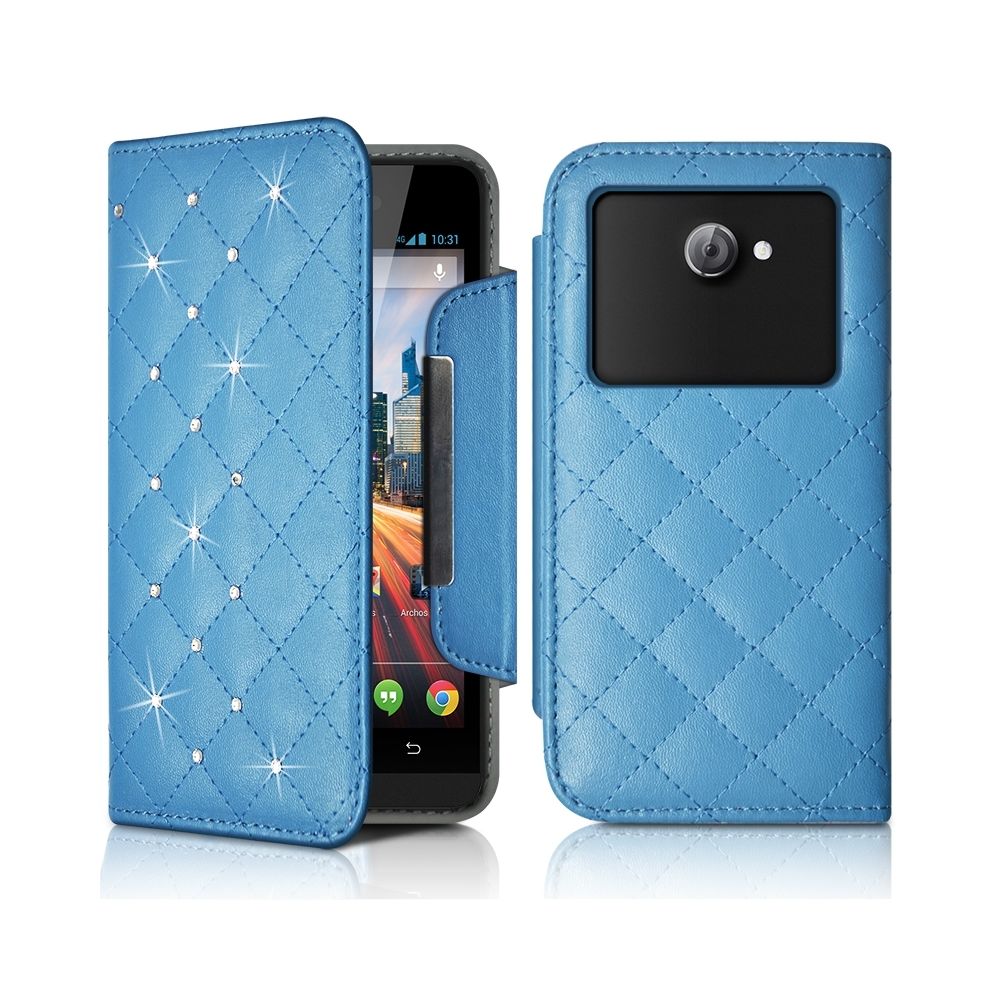 Karylax - Etui Universel L Style Diamant Couleur Bleu Clair pour Echo Max - Autres accessoires smartphone