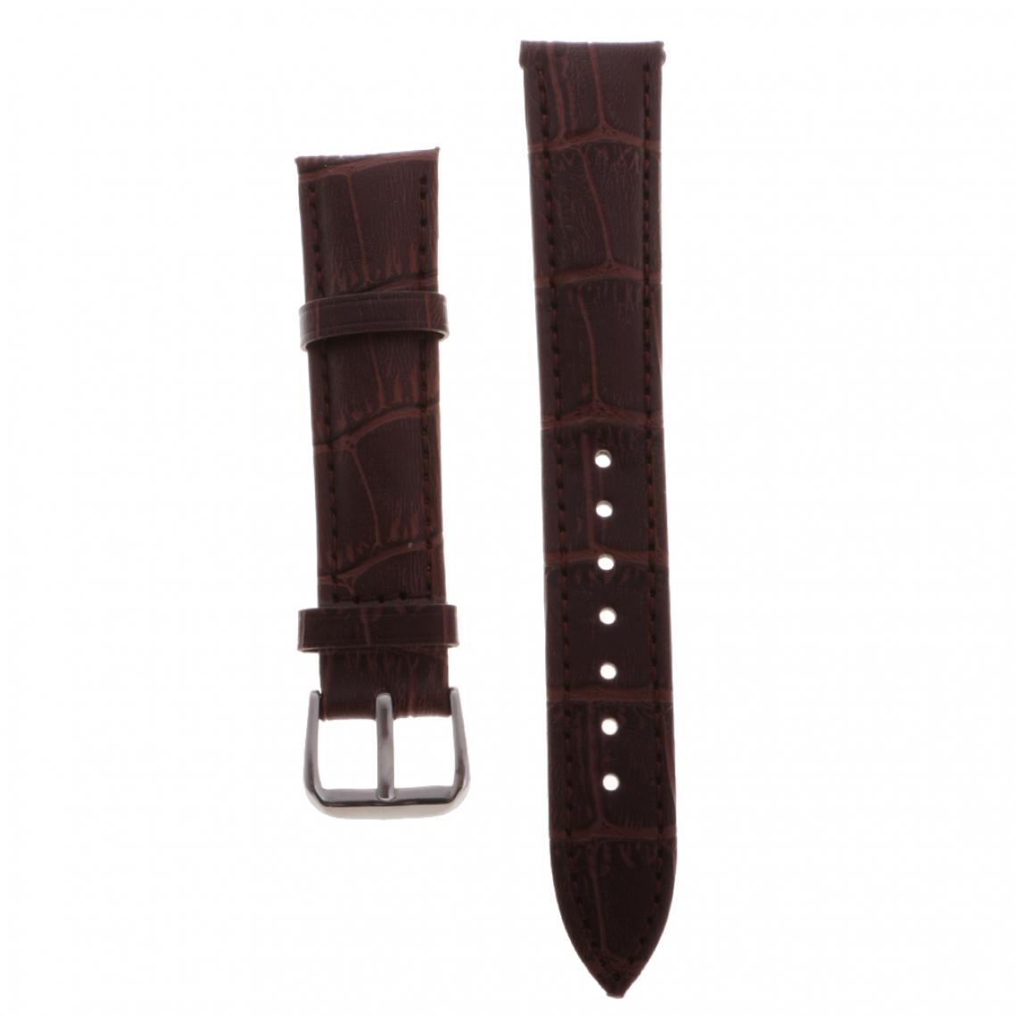 marque generique - Bracelet en cuir de haute qualité bracelet bracelet pour montres 18mm noir - Accessoires montres connectées