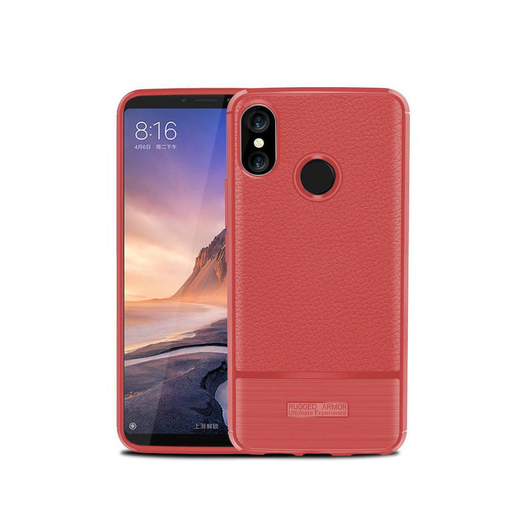 marque generique - Etui Coque de protection antichoc souple pour Xiaomi Mi Max3 - Rouge - Autres accessoires smartphone