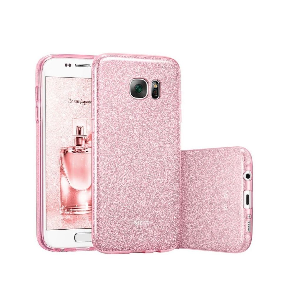 marque generique - Coque Brillant Rose Anti Choc pour Samsung Galaxy J4 Plus + Film Verre Trempé - Coque, étui smartphone