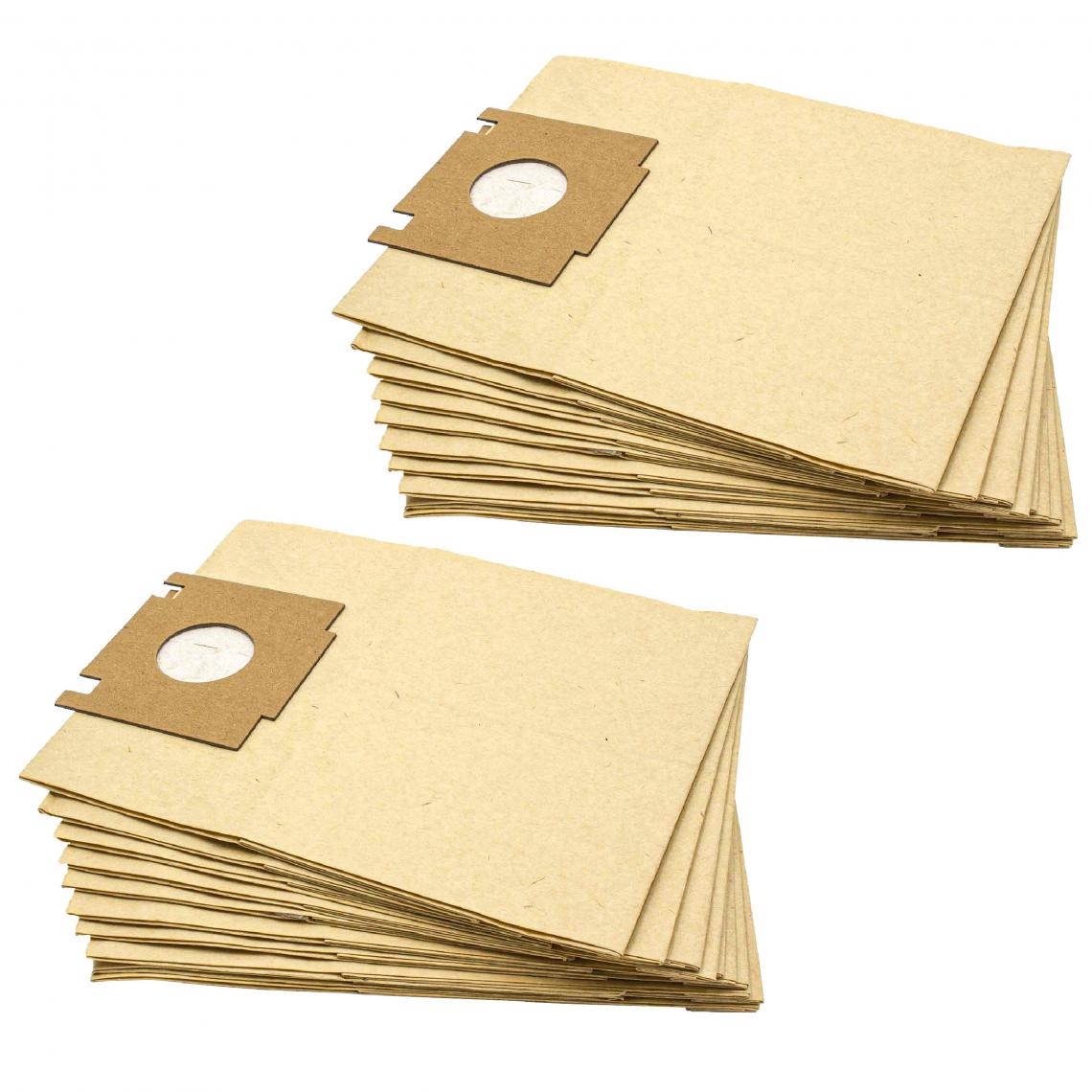 Vhbw - vhbw 20x Sacs compatible avec Rowenta RO 1300 - 1399 – Gimini aspirateur - papier, 23cm x 18cm, couleur sable - Accessoire entretien des sols