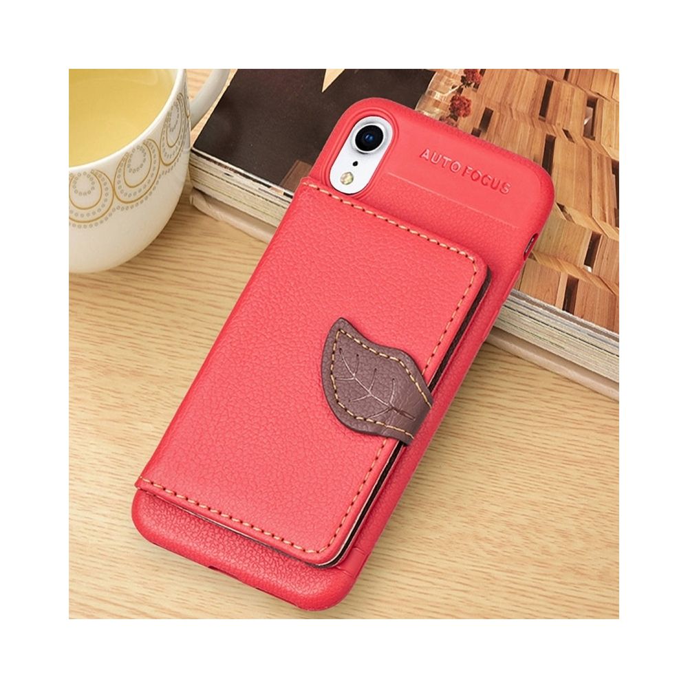 Wewoo - Étui en cuir à rabat horizontal PU et TPU Litchi Texture pour iPhone XR, avec support et logements pour cartes, portefeuille et cadre photo (Rouge) - Coque, étui smartphone