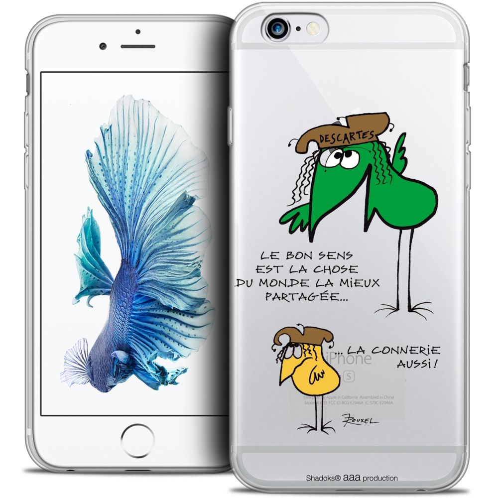 Caseink - Coque Housse Etui Apple iPhone 6/6s [Crystal HD Collection Les Shadoks ? Design Le Partage - Rigide - Ultra Fin - Imprimé en France] - Coque, étui smartphone