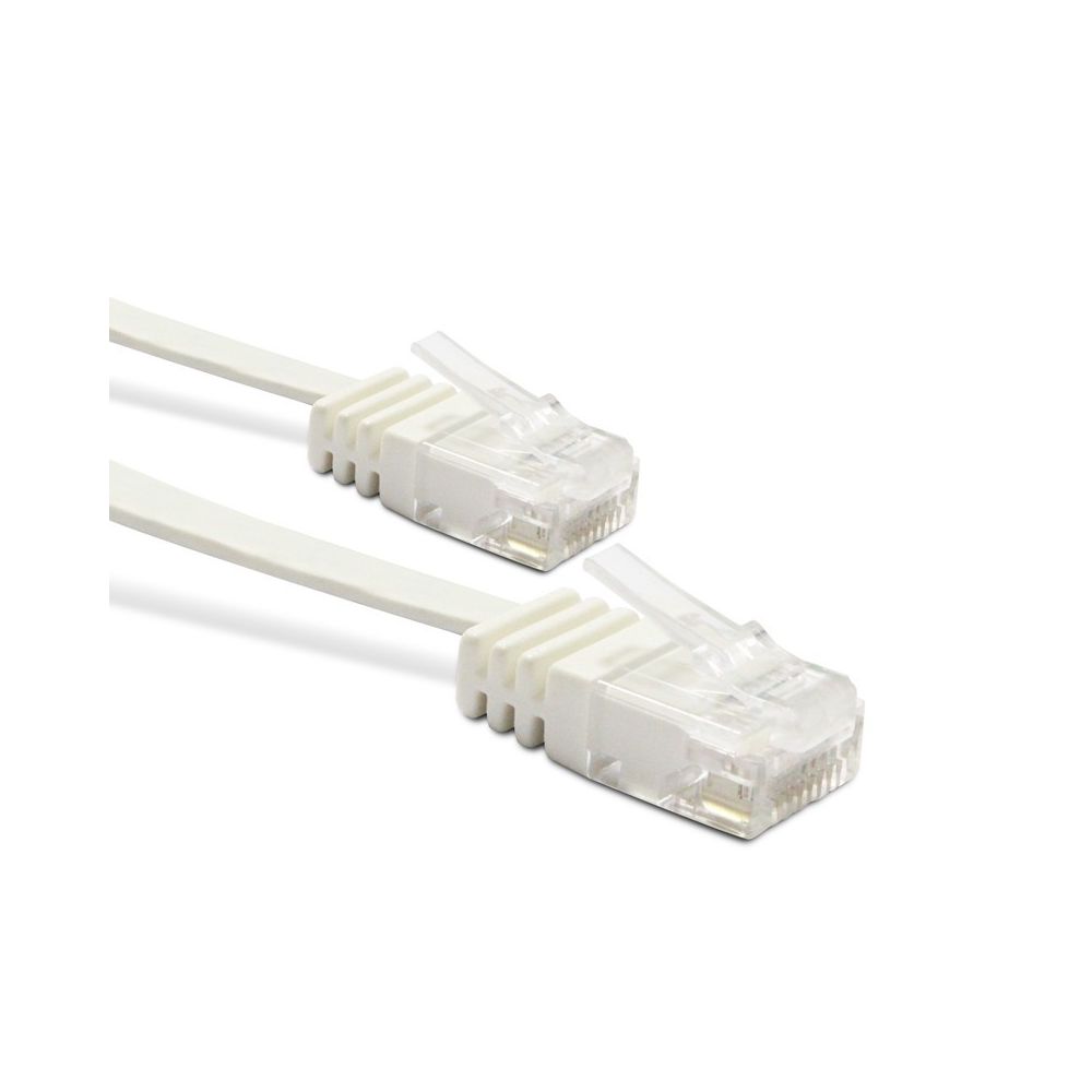 Metronic - Cordon Ethernet RJ45 droit Cat.6A - 10m - Ultra plat - Autres accessoires smartphone