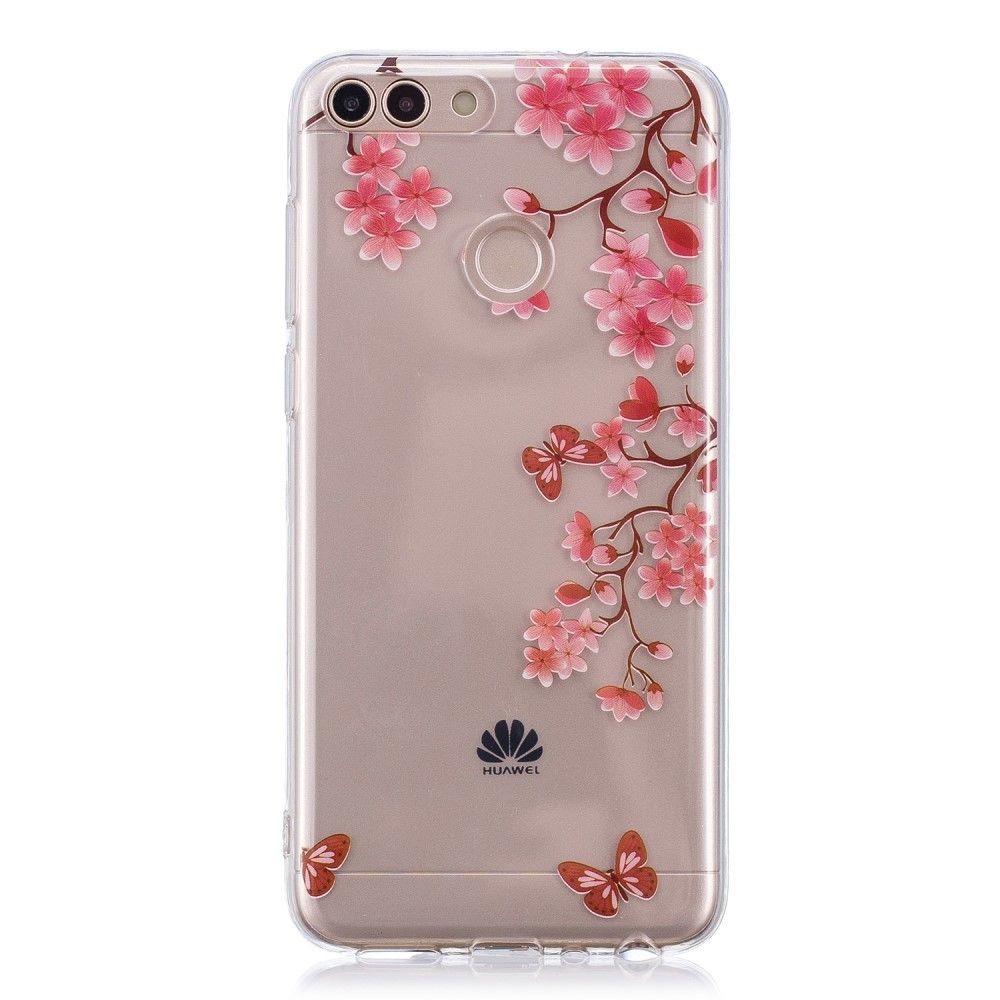 marque generique - Coque en TPU  fleur douce et papillon pour Huawei P Smart - Autres accessoires smartphone