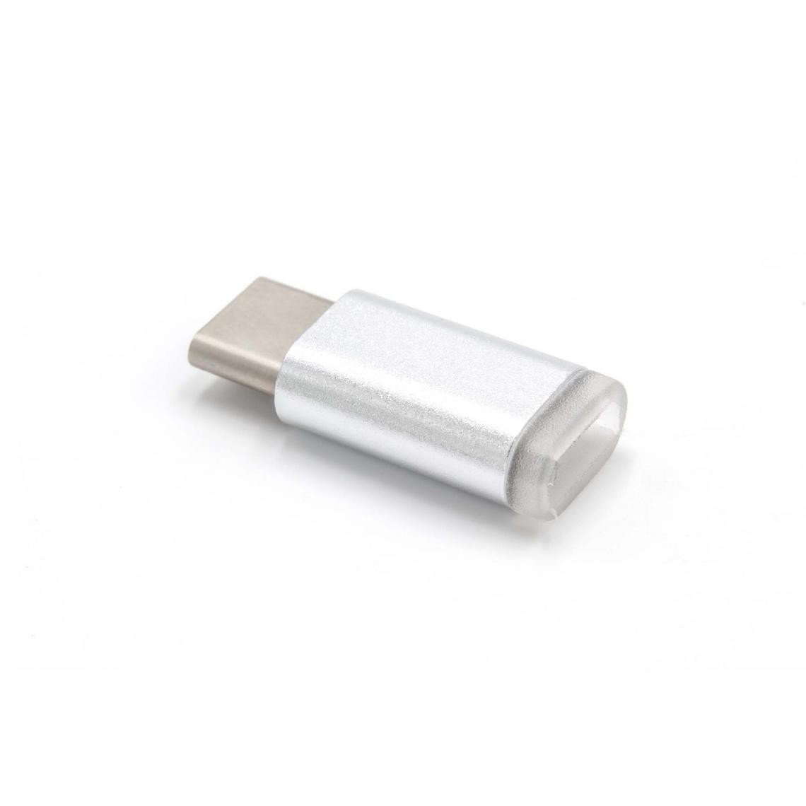Vhbw - vhbw Adaptateur USB-C vers micro-USB compatible avec Apple Macbook 2015, Pro 2016, argent - Chargeur secteur téléphone
