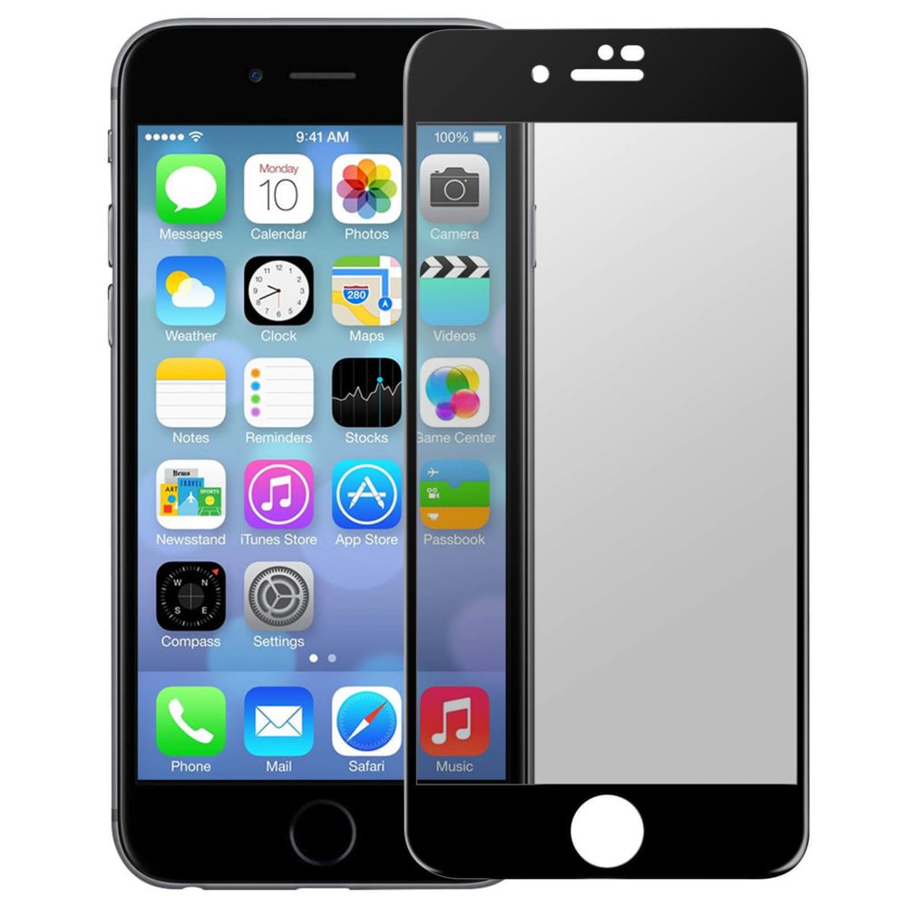 Avizar - Film Écran iPhone 7 Plus et 8 Plus Verre Trempé Biseauté Anti-espion Bord noir - Protection écran smartphone