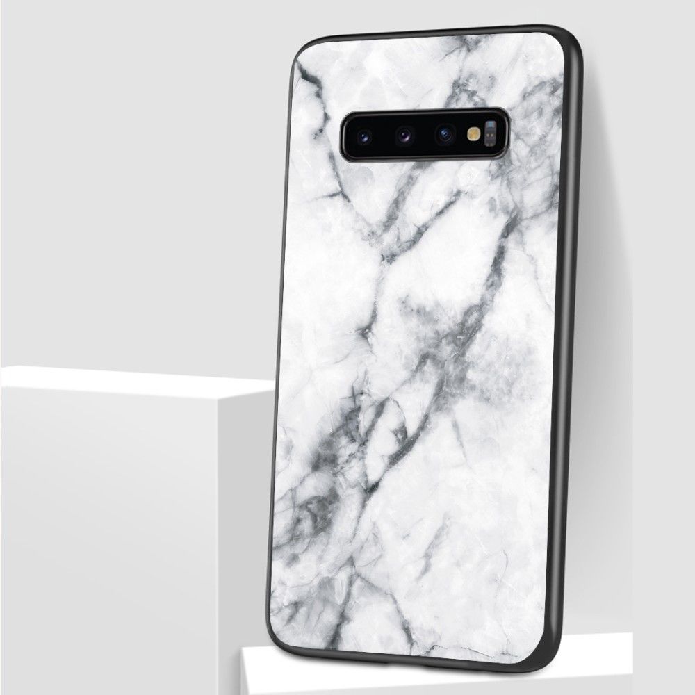 marque generique - Coque en TPU modèle de marbre hybride blanc pour votre Samsung Galaxy S10 5G - Coque, étui smartphone