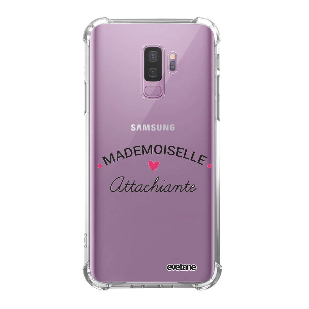 Evetane - Coque Samsung Galaxy S9 Plus anti-choc souple avec angles renforcés transparente Mademoiselle Attachiante Evetane - Coque, étui smartphone